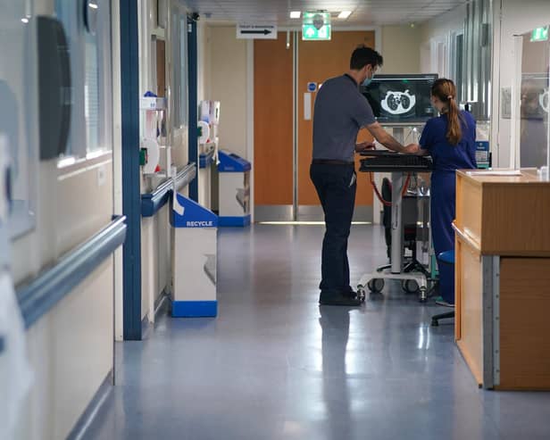 A general view of staff on a NHS hospital ward