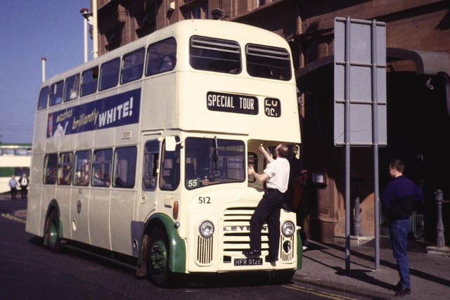 Remember the back loaders? Bus No 512 at Talbot Square