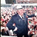 Les Dawson at the Radio Wave launch, in 1992. Are you in the crowd?