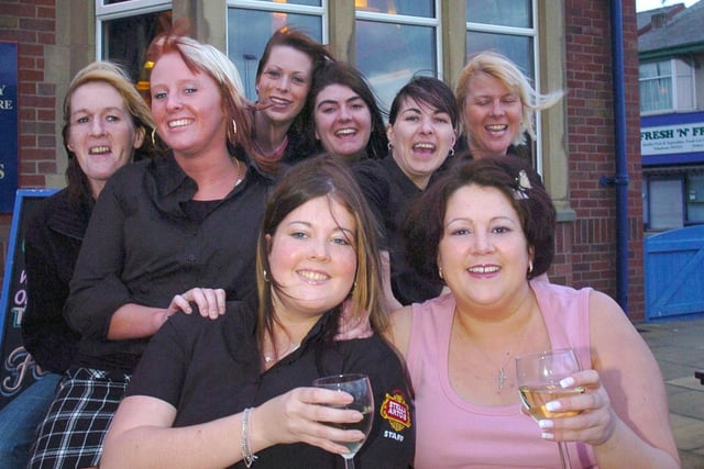 Staff at the Farmers Arms Pub in Lytham Road, 2005