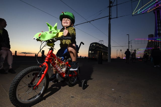 Cyclists of all ages took part in Ride the Lights
