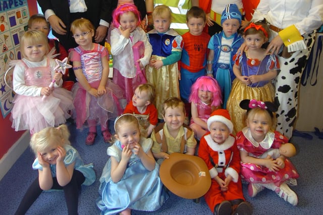 Staff and youngsters at the Toddle-Inn Nursery in Fleetwood dressed as their heroes for Children In Need