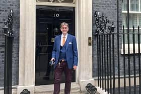 Coun Paul Galley outside Downing Street