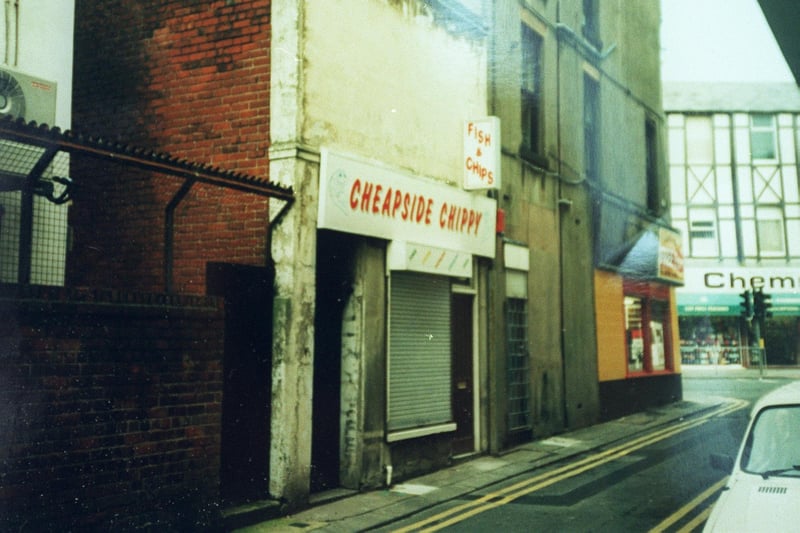 This was Cheapside Chippy in the early 1990s. By 1997 it had been restored