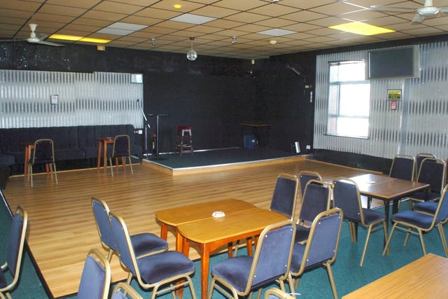 The function room inside Progress Sports and Social Club, 2003