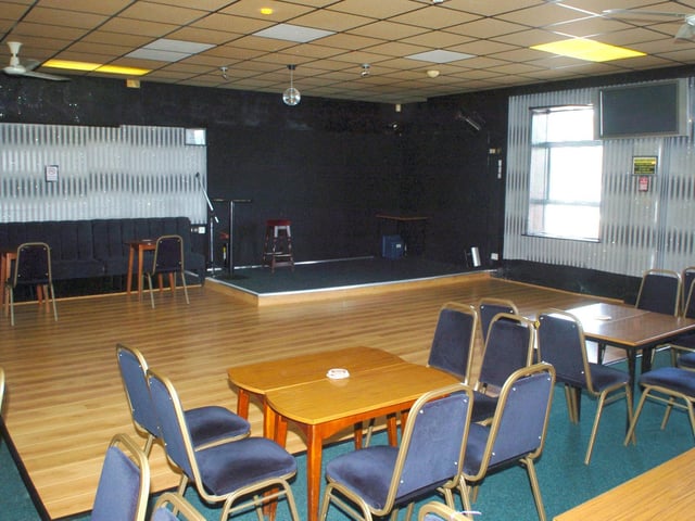 The function room inside Progress Sports and Social Club, 2003