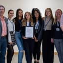 The Blackpool Sixth Form team with Professor Magnus George from LUMS