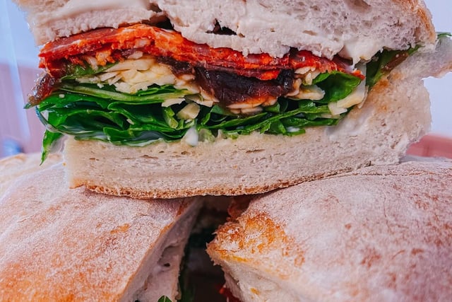 The cafe has a delicious choice of freshly prepared sandwiches