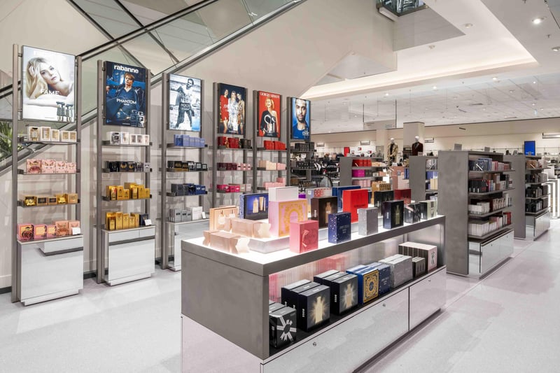 The store houses a "modern and expansive fragrance edit", featuring brands such as Tom Ford, Moncler, Mugler and Jimmy Choo