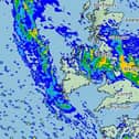 This is where MET Office experts think rainfall will affect at lunchtime on Friday, October 20.