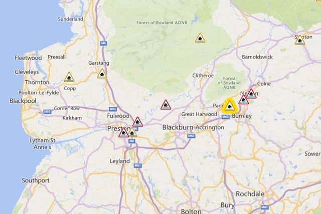 The Environment Agency also issued a number of flood warnings six alerts