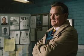 Hugh Bonneville stars as DCS Brian Boyce, attempting to track down the Brinks-Mat loot in the new series of BBC drama The Gold (Picture: BBC/Tannadice Pictures/Ana Blumenkron)