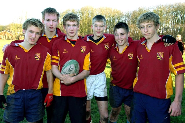 Fylde Rugby Union Football Club U15 rugby training at Woodlands. Selected for the Lancashire U15 side are (from left) Richard Appleyard, Sean Dickinson, George Aitken, Tom Bowden, Kieran Brookes, and Robert Whittam