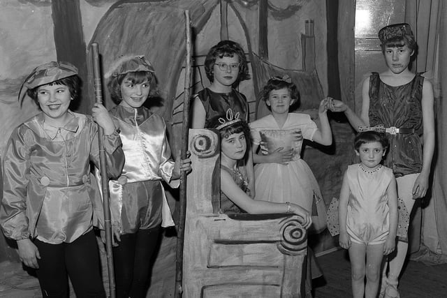 Panto time in Shirebrook, in 1963 - can you spot anyone you know?
