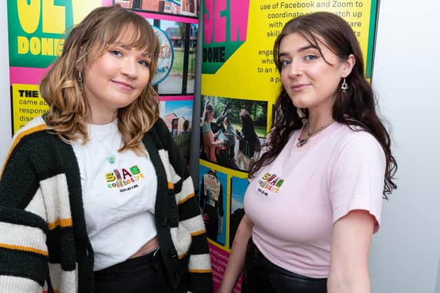 Emily Morgan and Lucy Lavery, co-founders of SLAG (Skate Like A Girl). Photo: Kelvin Stuttard