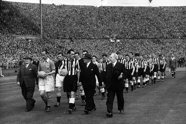 The 1951 FA Cup final (Photo by William Vanderson/Fox Photos/Getty Images).