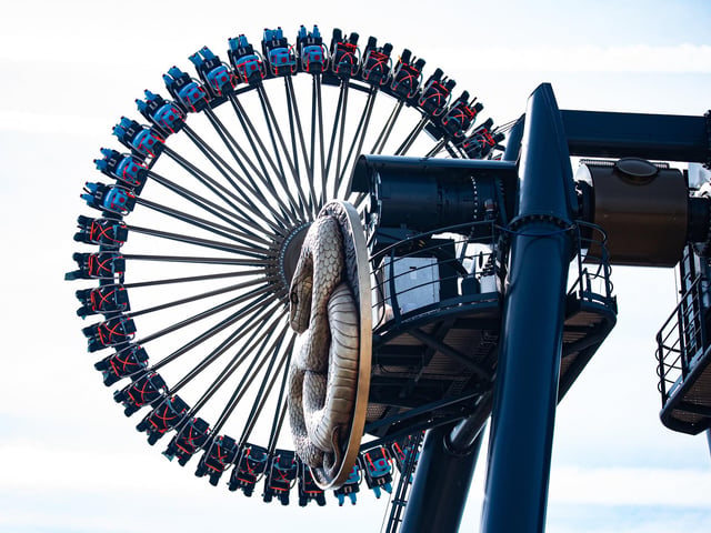 Aviktas in full swing, as it undergoes tests with water-dummies in preparation for the launch this summer at Blackpool Pleasure Beach.