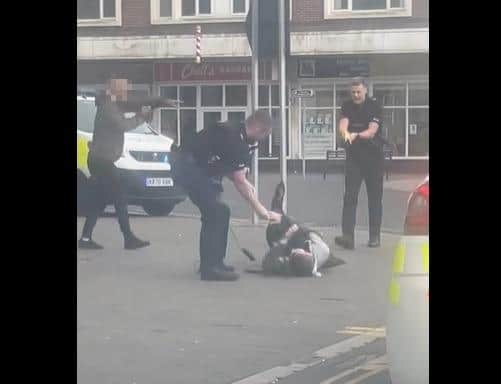 Lancashire Police have issued a statement after footage of the incident was shared on social media