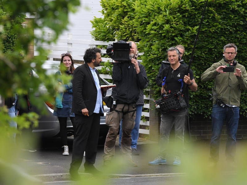 Nish Kumar waits for his chance to grab a word with Boris Johnson