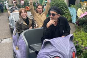 Alice in Wonderland director Tim Burton took a journey on the ride of the same name during a visit to Blackpool Pleasure Beach on Thursday (October 5). (Picture by Blackpool Pleasure Beach)