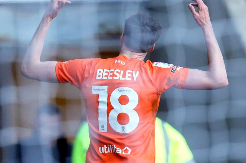 Jake Beesley produced a superb strike to pull the Seasiders level during the first half, and proved to be a good presence up front throughout, following a quiet midweek outing against Peterborough.