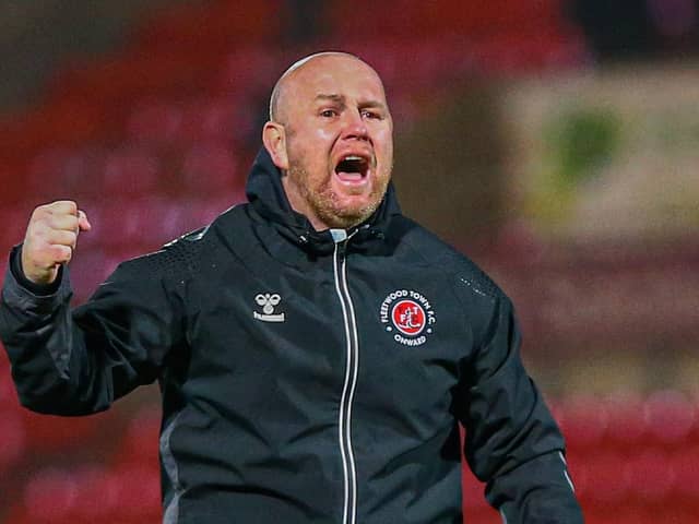 Fleetwood Town head coach Stephen Crainey