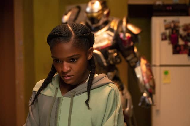 Dominique Thorne as Ironheart/Riri Williams in the new Marvel TV show Ironheart, which is streaming on Disney+