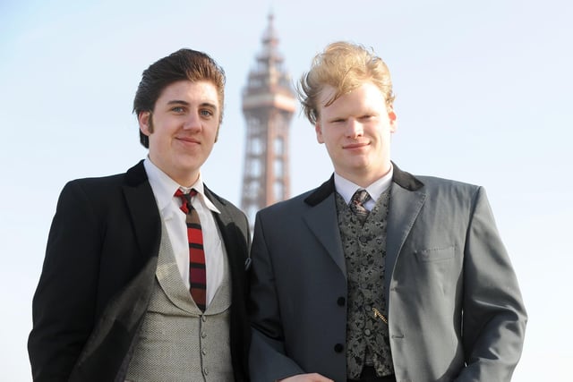 Filming of Nowhere Boy on Blackpool's North Pier - Chris Cassidy and Brett Davis
