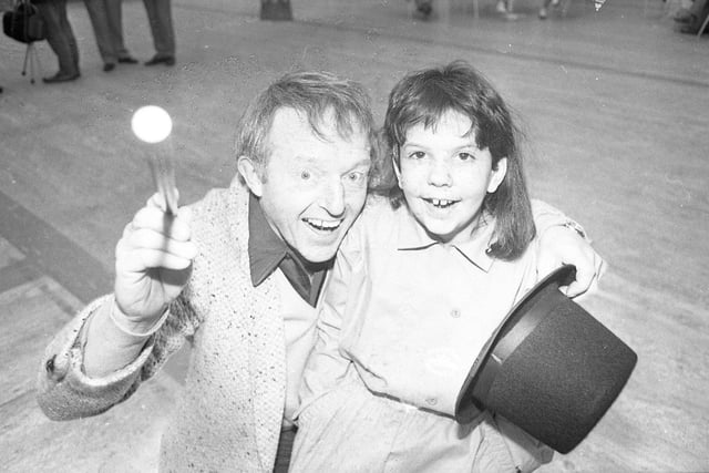 A record-breaking 1,300 magicians converged on Blackpool from all over the UK for a special day of illusion and trickery. Top magic man Paul Daniels was among the experts at the resort's Opera House for the convention hosted by Blackpool Magic Club. He is pictured above with eight-year-old Tanya