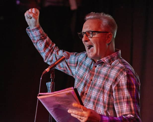 Tony Walsh is best known for performing 'This Is The Place' for the Manchester Arena bombing victims. Credit: Garry Cook  @gazcook