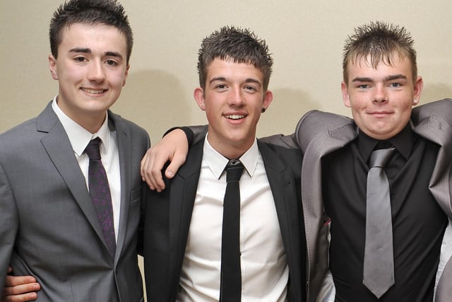 Hodgson High School leavers prom at the Hilton Hotel, Blackpool. L-R Tom Eckersall, Jack Lomax and Ross Thompson