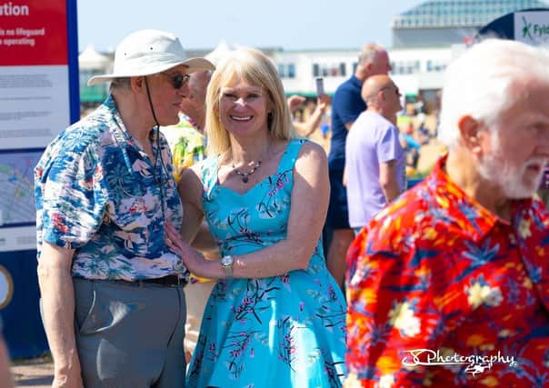 The jive dancers are always colourfully attired - they are pictured on St Annes seafront. All photo: JC Photography