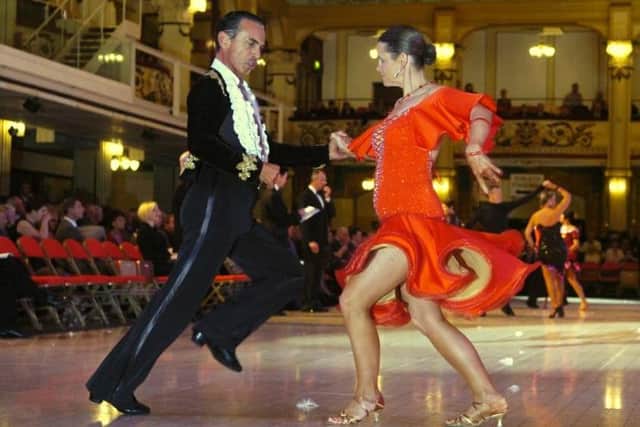 A couple dancing at a previous competition in Blackpool