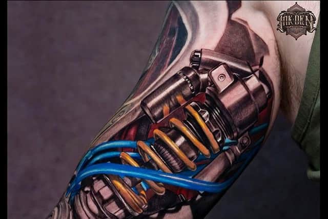 One of Shamack Malachowski's amazing biomechanical tattoos
