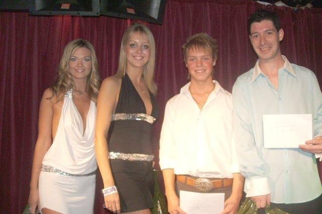 Brannigans Studs and Stunners 2005. Donna Fleetwood (runner up) Kate Hallam, Mathew Tweats and Lee Norton Bridge