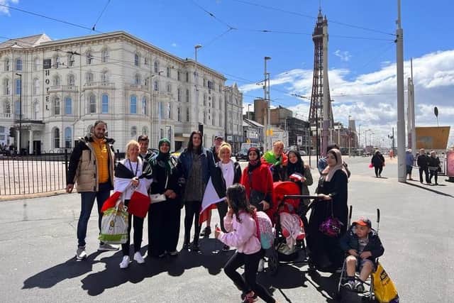 Some of the participants on the Journey of Hope in Blackpool