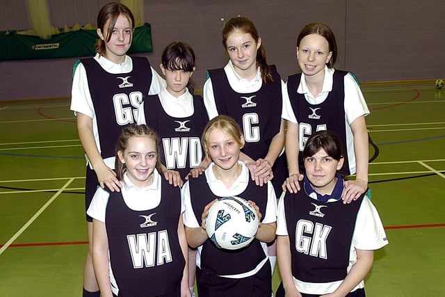 St George's High school Year 8 netball team. At the back, Elyse Cottrell, Kayleigh Senrle  Hayley Thompson and Katie Buckley with Luchia  Gray, Hannah Johnston and Reanna Lee at the front