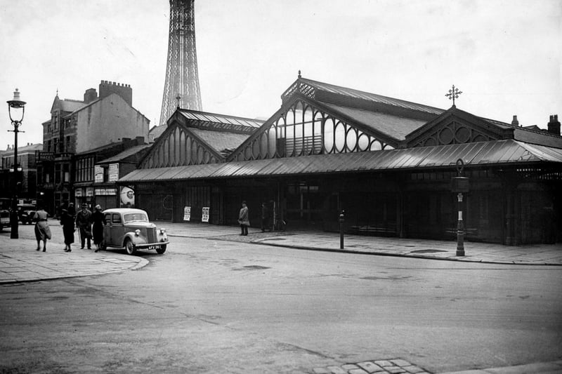 Blackpool Old Market, 1939. The original St John's Market stood between Market Street and Coporation Street, seen here from the Corporation Street side