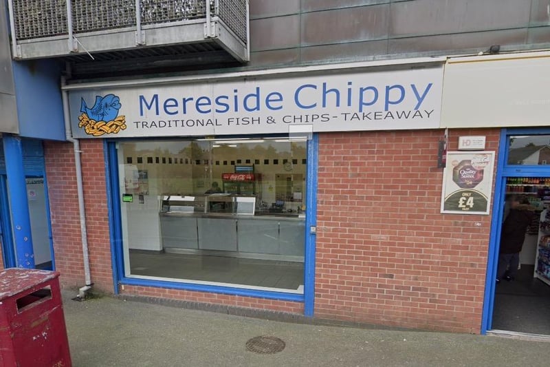 Mereside Chippy / 8 Langdale Place, Blackpool FY4 4TR / Order online at meresidechippy.com and foodhub.co.uk