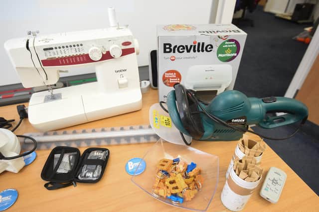 People can borrow large items including a sewing machine and hedge trimmer.