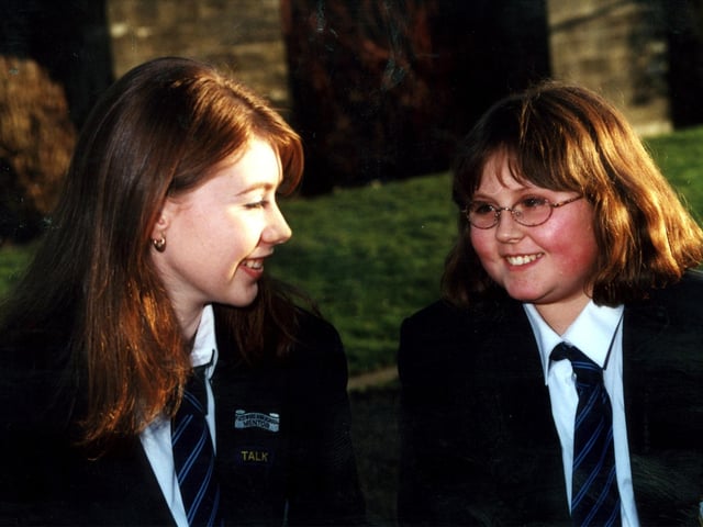 Pupils Christina Stopher and Claire Wright, 2002