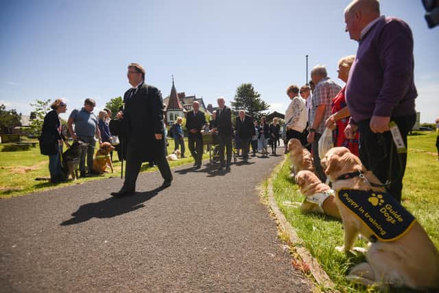Funeral of former Blackpool Victoria Hospital CEO and leading member of the Guide Dogs charity, Gerald Wildish.