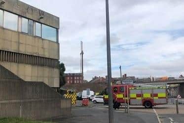 The alarm was raised after the smell of smoke was reported at Blackpool Magistrates’ Court