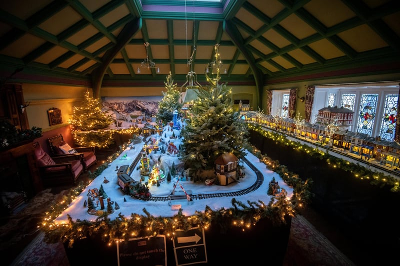 This room with the recreation of a town in miniature is among the features of the A Not So Silent Night display at Lytham Hall.