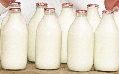 Pint bottles of milk