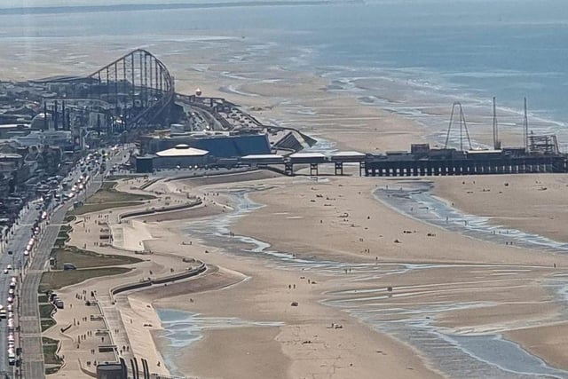 The Pleasure Beach from the top of the tower was captured by Joseph Adams.