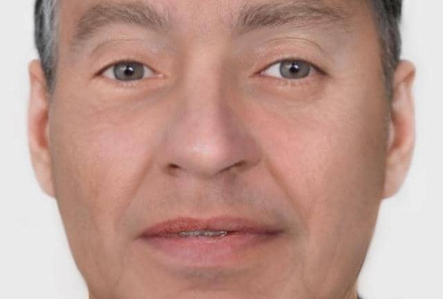 A forensic artist has created an impression of what the man potentially looked like in life. Police are appealing for anyone with information as to the man's identity to get in touch. Picture by Neil Graham.