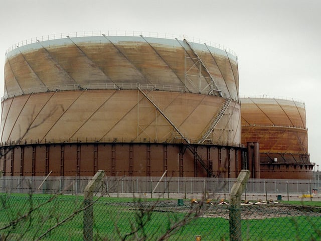Not the prettiest of sights but these two gasometers next to Yeadon Way and the M55 were most definitely landmarks in the 90s