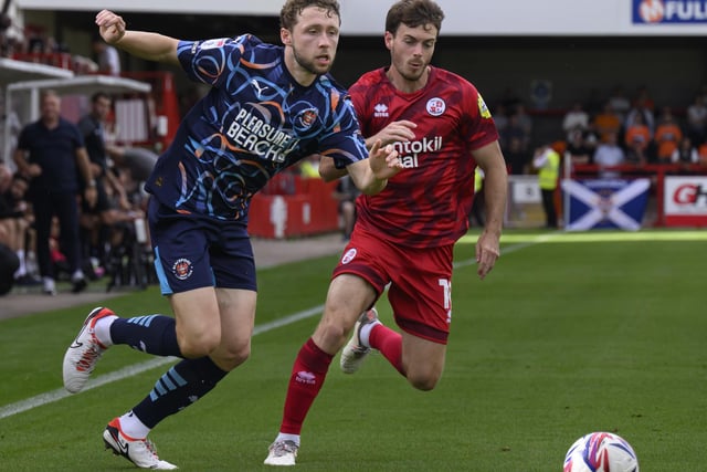 Matthew Pennington was part of the Seasiders' starting line-up against Crawley and struggled at times against the newly-promoted side.