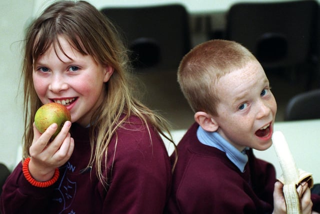 Charlotte Smith And Darren Wise were health eaters at Marton County Primary School